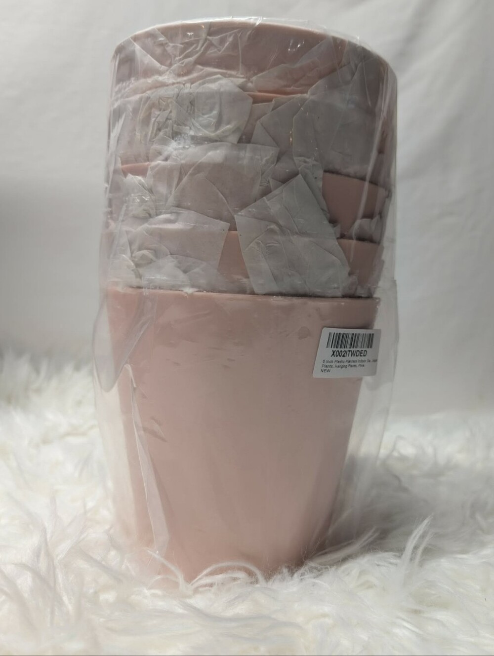 Nwt Set of 6 Pink Decorative Planters